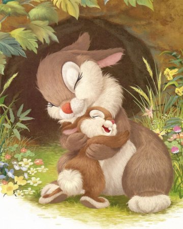 Зайчиха с зайчатами Дисней