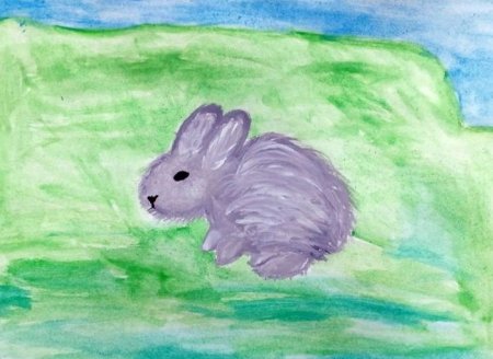 Заяц рисование для детей красками