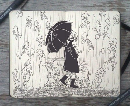 Котики для рисования в скетчбуке