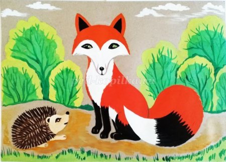 Рисование лиса в подготовительной группе