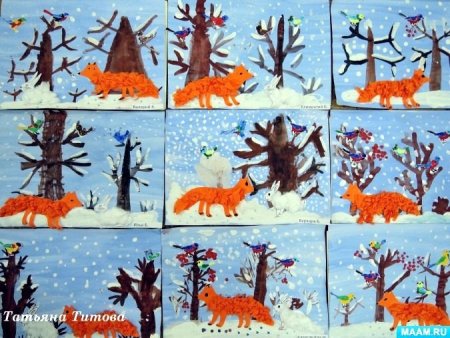 Рисование животные зимой подготовительная группа