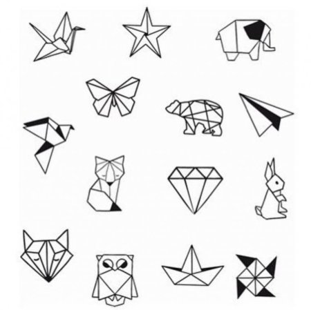 Геометрические животные простые
