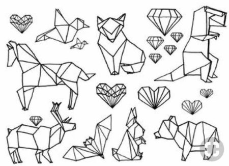Угловатые фигуры животных