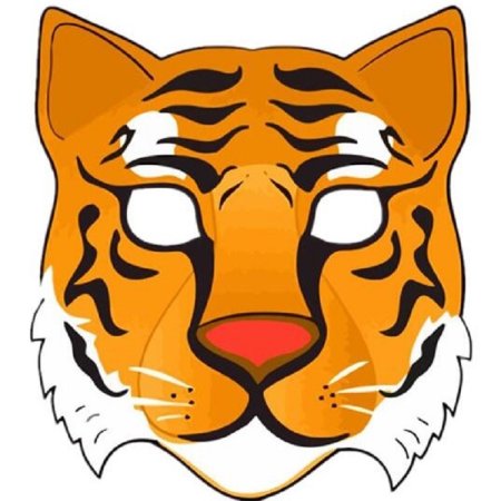 Маска тигра для детей