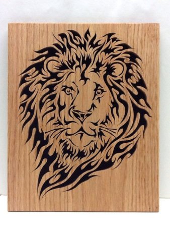 Лев для выжигания по дереву