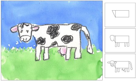 Рисование корова старшая группа