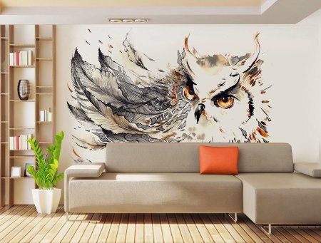 Рисунки на стенах в интерьере