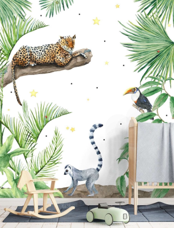 Обои для детской комнаты с животными