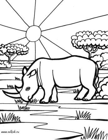 Африка раскраска для детей