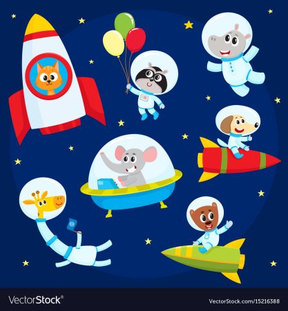 Животные в космосе для детей