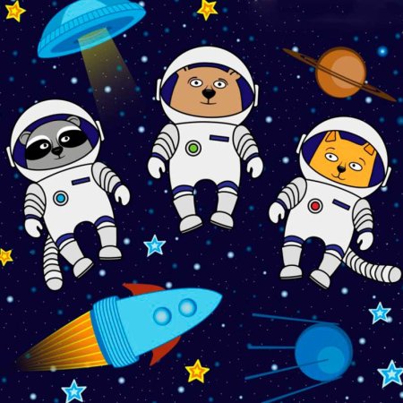 Кот космонавт мультяшный