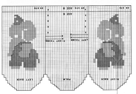 Схема вязания детских варежек
