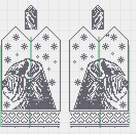 Орнамент для варежек собаки