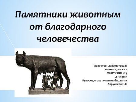 Известные памятники собакам