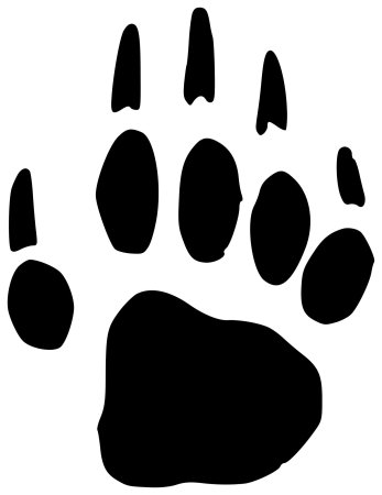 Силуэт лапы собаки