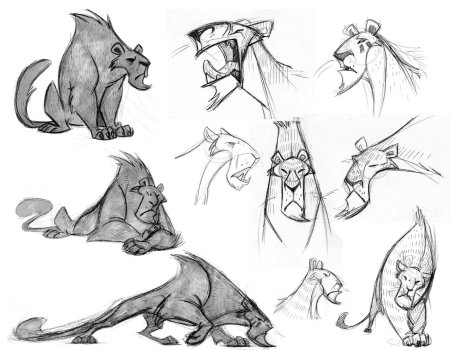 Скетчи персонажей животных