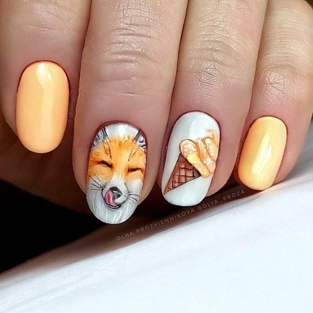 Ногти с мультяшками