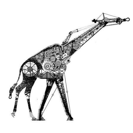 Жираф в стиле стимпанк