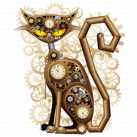 Котик в стиле стимпанк