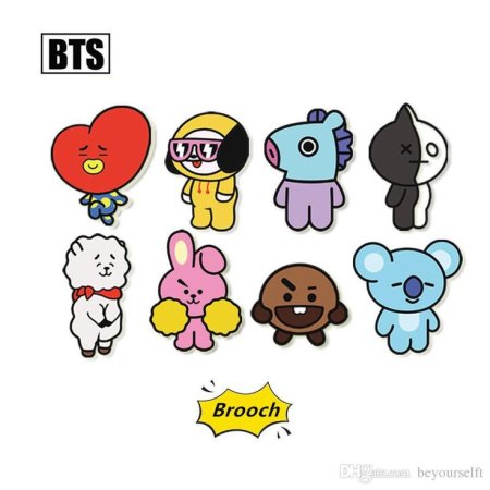 BTS игрушки bt21 имена