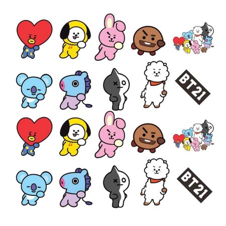 Наклейки BTS И bt21