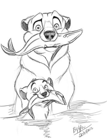 Наброски животных Дисней