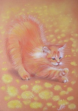 Аннет Логинова картины с кошками