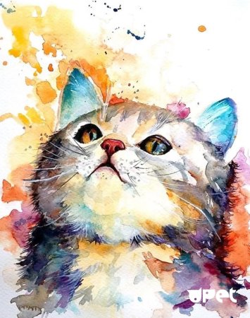 Животные акварелью