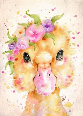 Акварельные иллюстрации животные