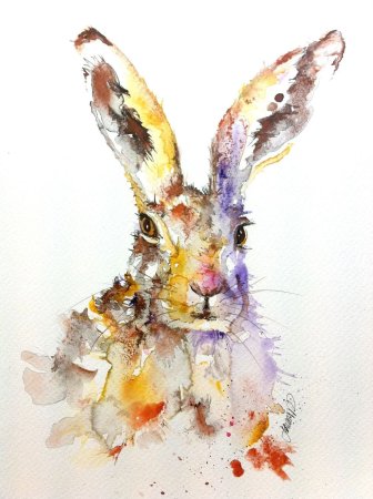 Акварельный кролик