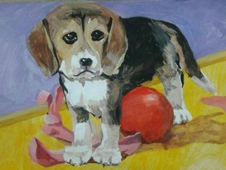 Кошка детский рисунок