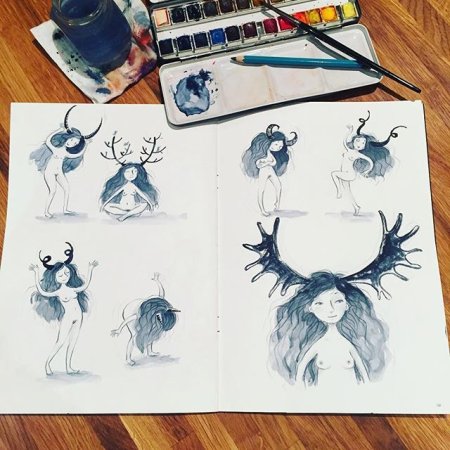 Необычные существа скетчбук