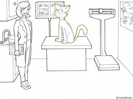 Профессия ветеринар раскраска