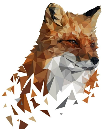 Геометрик арт Энимал лиса