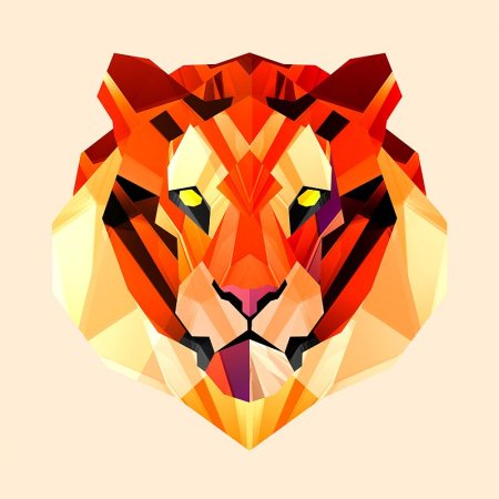 Полигональная фигура Лев