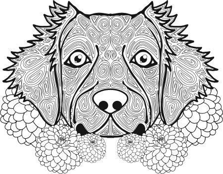 Раскраска-антистресс. Собака
