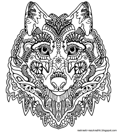 Мандала раскраска животные