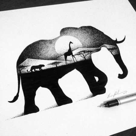 Слон композиция