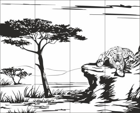 Трафаретные рисунки природы