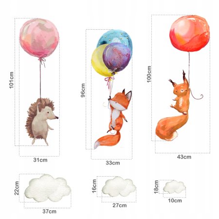 Наклейки звери на шарах