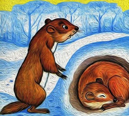 Суслик спит зимой