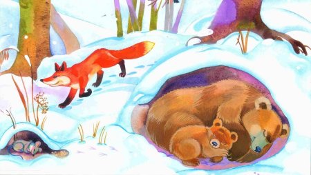Животные зимой для детей