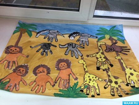 Рисование Жираф старшая группа