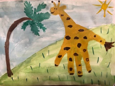 Животные из ладошек рисование