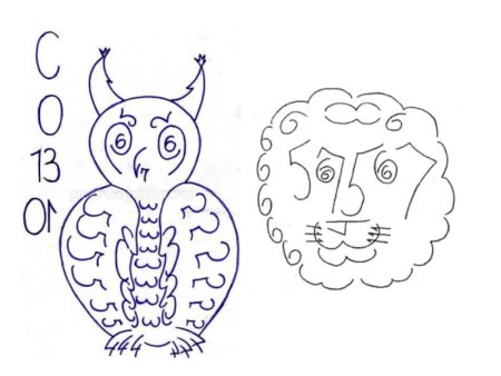 Фигуры из цифр для детей