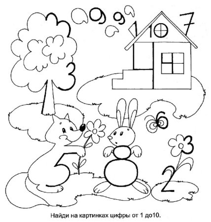 Фигуры из цифр для детей