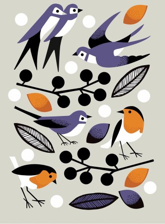 Стилизованная птичка