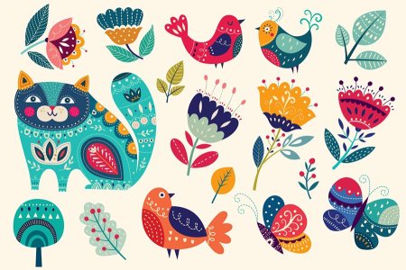 Стилизованное изображение птиц