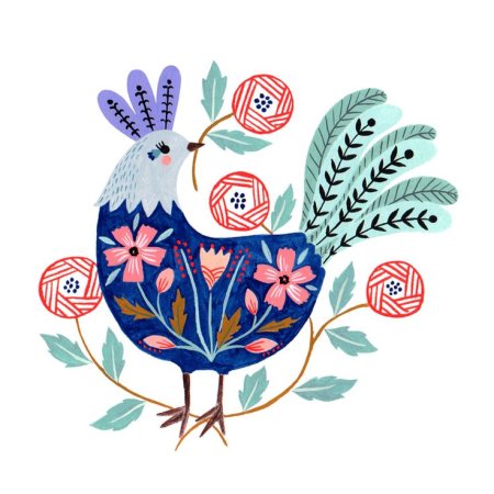 Птицы в стиле дудлинг