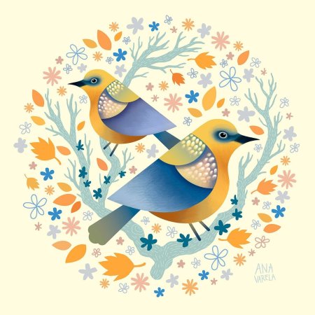 Стилизованное изображение птиц